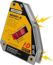Heavy Duty, Adjust-O Magnet Square, On/Off Switches, Pull Force: 140 lbs, 6" x 5-1/8" x 1-3/8", MSA53-HD, Strong Hand Tools