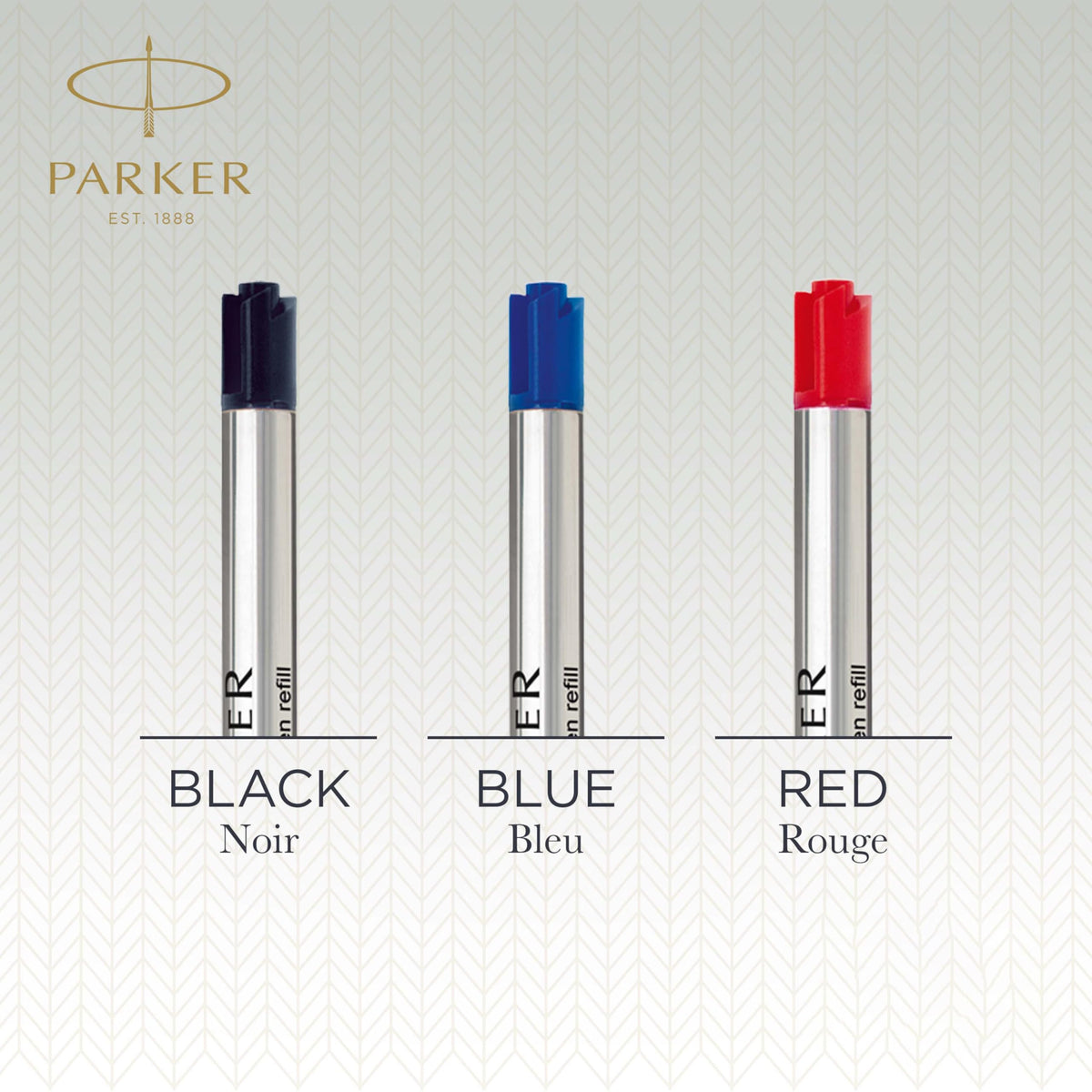 QUINKflow Ballpoint Pen Ink Refill by Parker – Pack of 2, Black, Pack of 2, Model 1950372