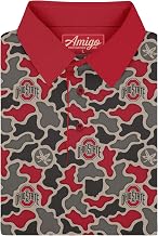 Amigo NCAA Mens Ohio State Buckeyes Range Polo Shirt