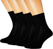 RONDO Breathable Quarter Thin Ankle High Socks - Comfort Cool Soft Lightweight Cotton Crew Socks for Mens Womens 4-Pairs 9-12