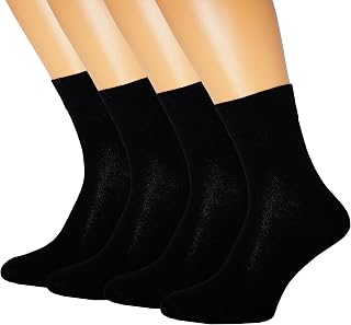 RONDO Breathable Quarter Thin Ankle High Socks - Comfort Cool Soft Lightweight Cotton Crew Socks for Mens Womens 4-Pairs 9-12