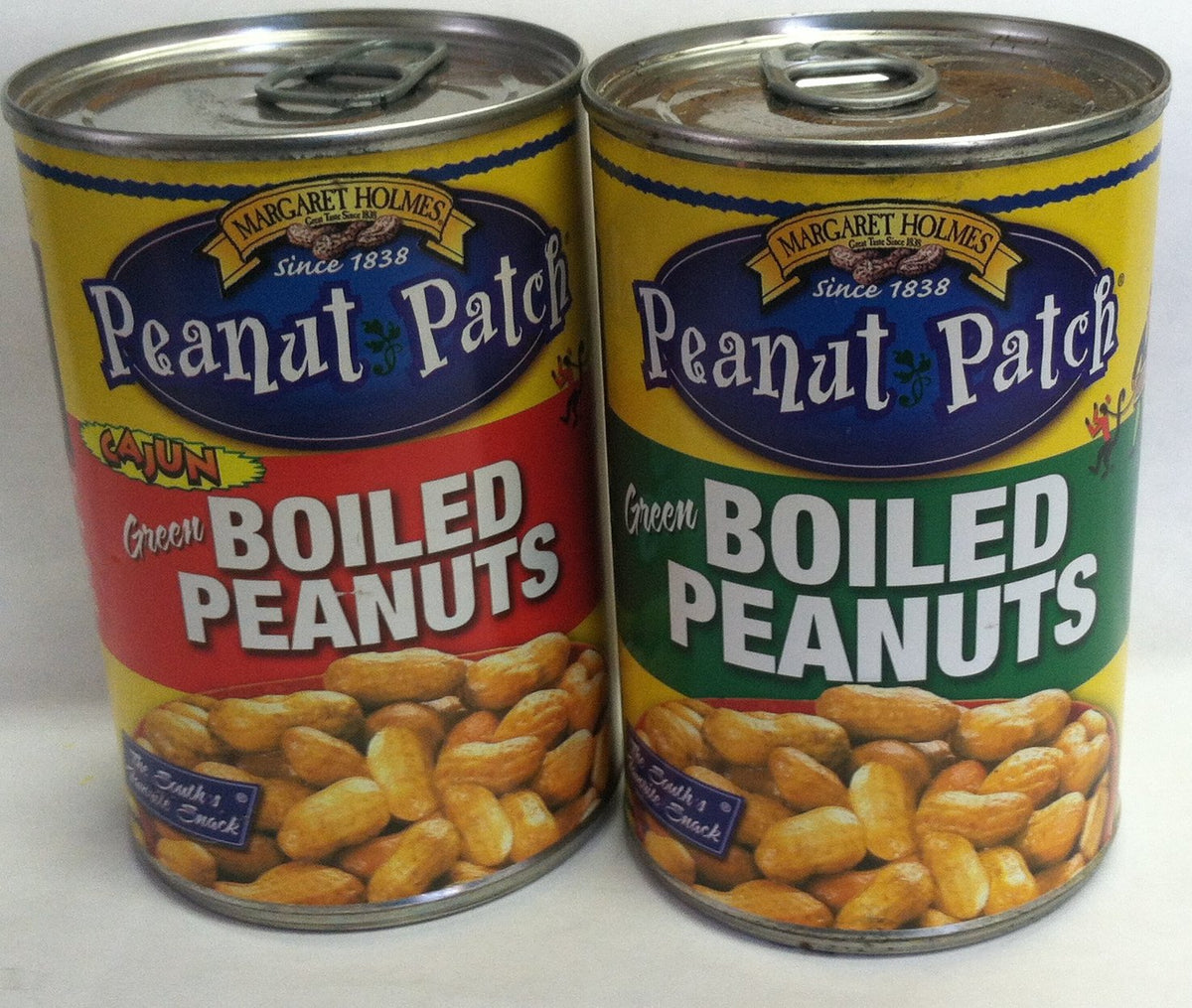 Green Boiled Peanuts and Cajun Green Boiled Peanuts and 1 Each -13.5 Floz. Cans by Peanut Patch – 13.5 Fl Oz (Pack of 2), Pack of 2