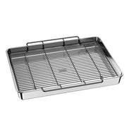 Baker's Secret Recycled Aluminum Roasting Pan with Rack, 17.7 x 13 Inch, Silver