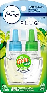 Febreze Plug In Air Freshener Scented Oil Refill, Gain Original Scent