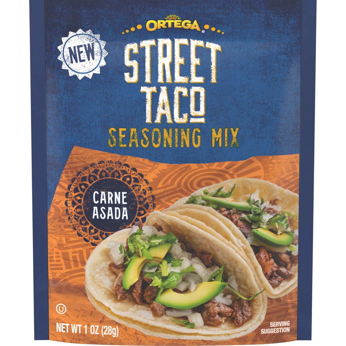 Street Taco Seasoning Mix by Ortega – 1 Ounce (Pack of 12), Pack of 12, Model 1188424
