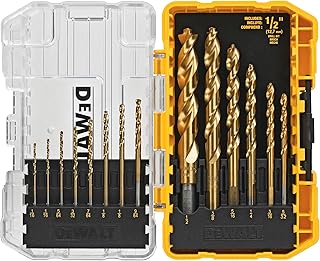 DEWALT Drill Bit Set, Titanium Nitride Coated, 14-Piece (DW1354)