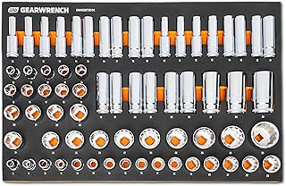 GEARWRENCH 67 Pc 1/2” Drive Master Metric Chrome Socket Set | GWMSSKT12MM