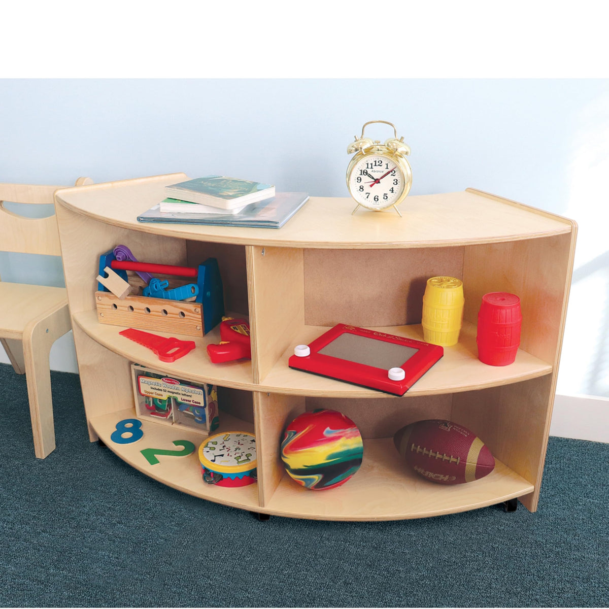 Whitney Brothers Back Curve In / Natural Uv / Modern Cubbies
