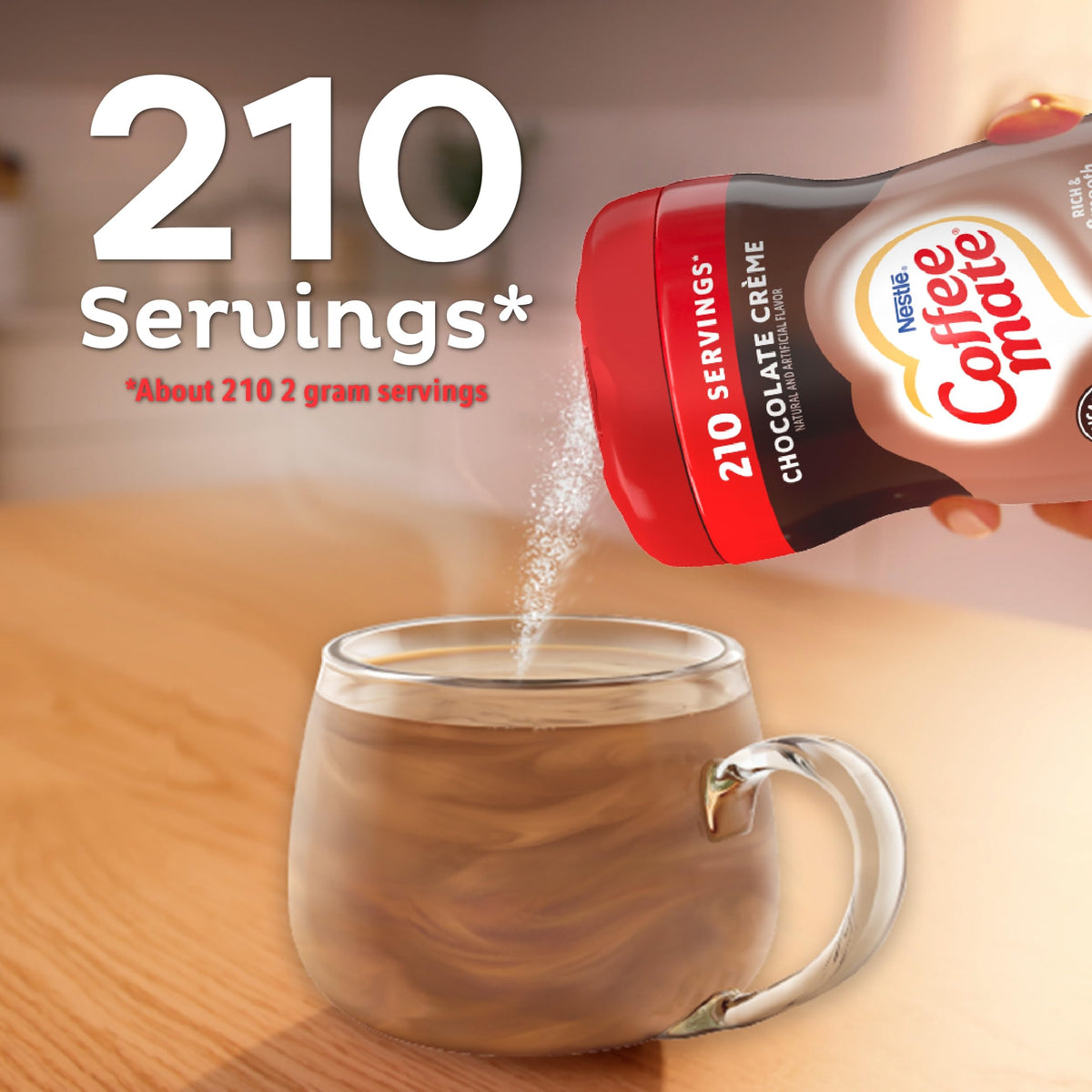 Creamy Chocolate Powder Creamer by Coffee Mate – 15 Ounce (Pack of 1), Model 11001398