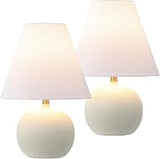 JONATHAN Y Asher 18.25" Gourd LED Table Lamp, Matte Cream, Set of 2
