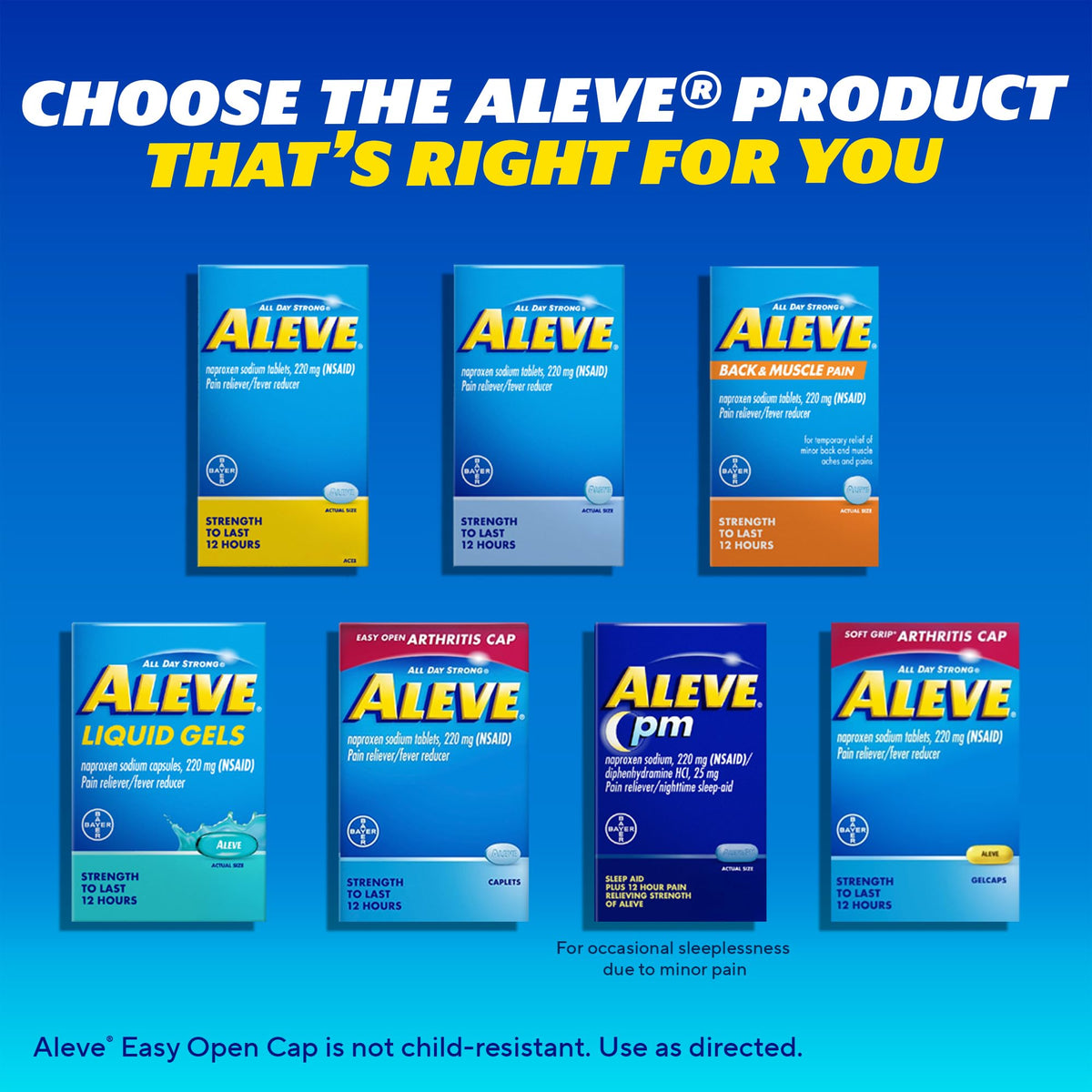 Pain Relief Naproxen Sodium Caplets ‐ 50 Count by Aleve – 50 Count (Pack of 1), Model 1029464