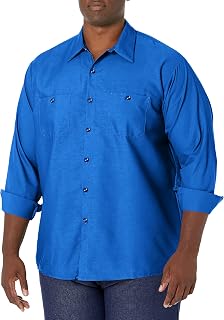 Red Kap Long Sleeve Industrial Solid Work Shirt Royal Blue Large - 5 Pack