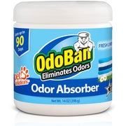 Solid Odor Absorber Eliminator by OdoBan – 14 Ounce (Pack of 1), Linen, White, Model 9735C61-14Z12