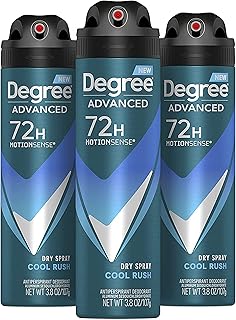 Degree Antiperspirant Deodorant Dry Spray Cool Rush 3.8 oz 3 Count