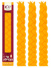 Ohr Candles Braided Beeswax Havdalah Set, 12 Inch Tall, 3 Pack