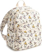 Vera Bradley Women's Disney Premium Cotton Bancroft Backpack, Downhill Skiing Mickey and Friends, One Size