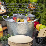 Galvanized Collection Oval Beverage Tub by Tablecraft – 1.75 gallons, Stainless Steel, Silver, Model GT159