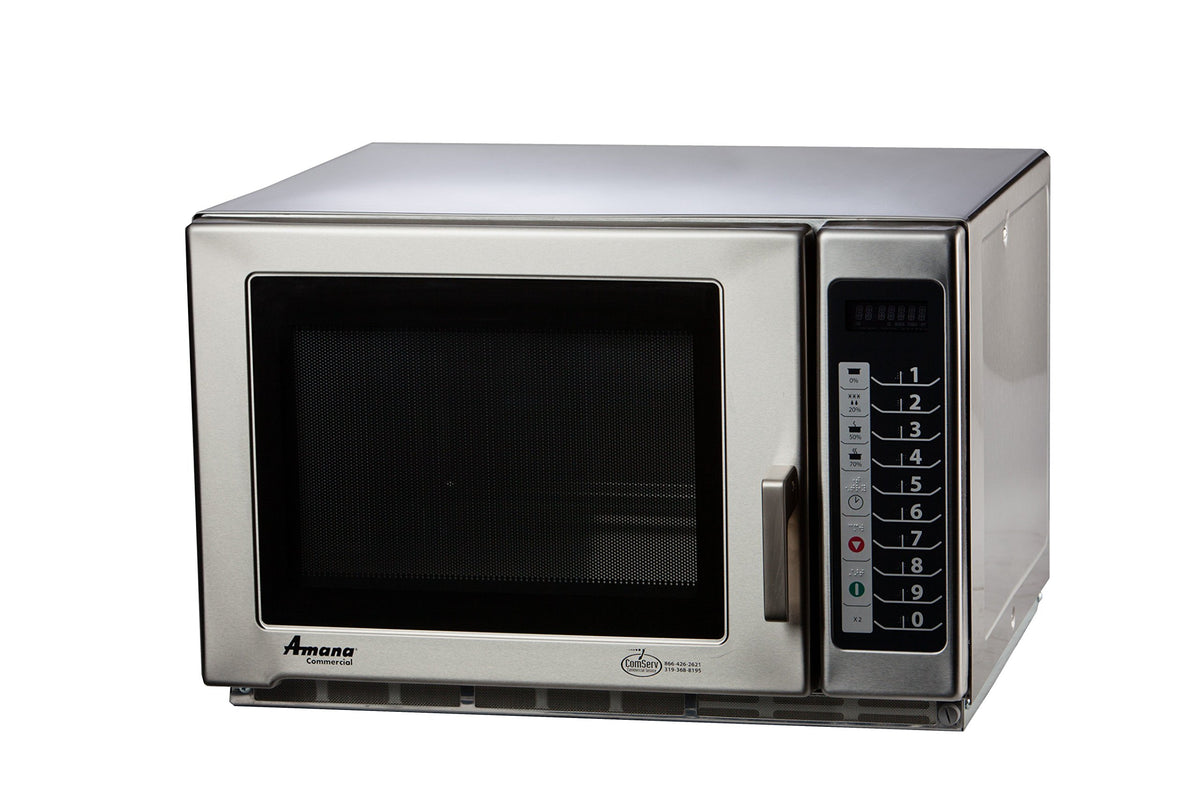 Accelerated Cooking Products Touch Panel Commercial Microwave Oven by AMANA – 1800 watts, 1.2 cubic_feet, Stainless Steel, Model RFS18TS