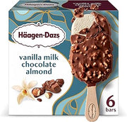 Häagen-Dazs Haagen Dazs Vanilla Milk Chocolate Almond Ice Cream Bars, 6 Count