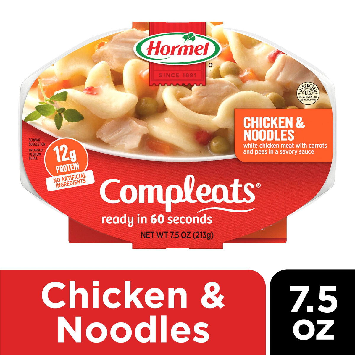 HORMEL COMPLEATS Chicken & Noodles / 7.5 Ounce (Pack of 7) / 1 Noodle