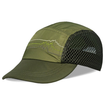 Performance Crusher Hat by Headsweats – One Size, Polyester, Olive/Mountains
