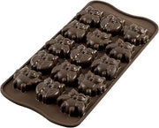 Silikomart Platinum Easychoc Chocolate Owl Mold, Brown