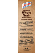 Made with Whole Grain Cheddar Cheese Sandwich Crackers by Lance – 1.5 Ounce (Pack of 8), Pack of 8