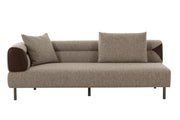 Plume - Modern Brown Fabric Sectional Sofa by Limari Home – Fabric, Brown, Model LIM-83146