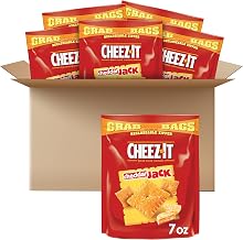 Cheez-It, Baked Snack Cheese Crackers, Cheddar Jack, 7oz (Pack of 6)