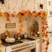 CQURE Fall Leaf Garland, Artificial Vines, 4 Pack 23.6 Ft Orange