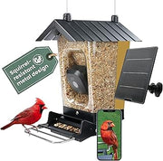 Perky-Pet Solar Powered Smart Bird Feeder with Camera, 3.2L Capacity | Squirrel-Resistant, Motion Activated 1080p HD WiFi Live Stream Camera, Yellow, Camera Feeder Gift Idea, SPCAMSLR-YLW