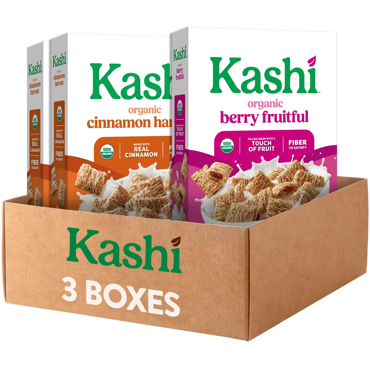 Variety Pack Breakfast Cereal 53.2oz 3 Count by Kashi – 1.11 Ounce (Pack of 3), Pack of 3, Model 00018627116967