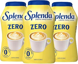 SPLENDA LIQUID Zero Calorie Sweetener drops, 1.68 Ounce Bottle (Pack of 3)