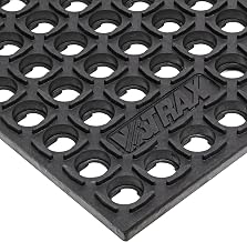 Notrax 543S0033BL 543 Cushion-Tred 3' x 3' Black Safety Anti-Fatigue | Drainage Mat