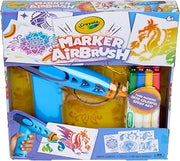 Crayola Marker Airbrush Spray Art Kit, 8 Washable Markers, 5 Stencils