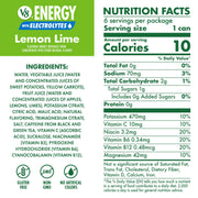 Energy Lemon Lime with Electrolytes Beverage by V8 – Pack of 6 (8 Fl Oz), Model 200000029743
