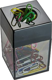 Officemate Magnetic Clip Dispenser, Small, 100 Clip Capacity, Black/Smoke ( 93690)