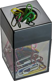 Officemate Magnetic Clip Dispenser, Small, 100 Clip Capacity, Black/Smoke ( 93690)