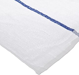 Chef Revival 700BRT Cotton Blue Striped Bar Towel, 19 by 16-Inch, White, Pack of 12