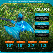 Aqua Joe No Size / w/ Lie-Flat Metal Base for Any Landscape / 4-Pattern Sprinklers