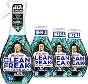 Mr. Clean Clean Freak Multi Surface Cleaning Spray, Deep Cleaning Mist Starter Kit and Refill Bundle, Unstopables Fresh Scent, 64 fl oz