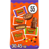 Assorted Peanut Butter Halloween Candy Bulk Variety Bag by Reese's – 55 Count (Pack of 1)