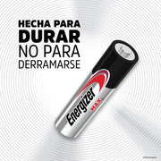 MAX AAA Batteries by Energizer – 4 Count (Pack of 1), Silver, Model E92BP-4