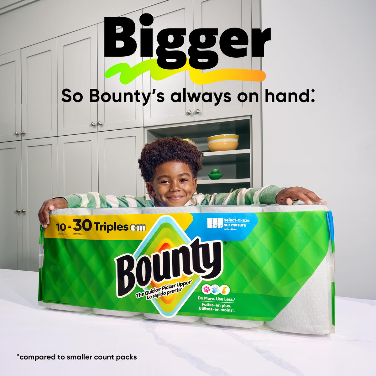Select-A-Size Paper Towels by Bounty – 2 Rolls (123 Sheets), Paper, White, Pack of 2, Model P_5466