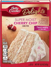 Betty Crocker Supermoist Cherry Chip Cake Mix, 15.25 Ounce -- 12 per case.