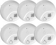 First Alert Hardwired Smoke and Carbon Monoxide Detector Combination Alarms with 10-Year Battery Backup, SMICO105-AC, 6 Pack