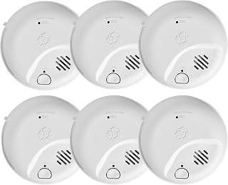 First Alert Hardwired Smoke and Carbon Monoxide Detector Combination Alarms with 10-Year Battery Backup, SMICO105-AC, 6 Pack