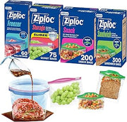 Ziploc 635 Count Food Storage and Sandwich Bags Variety Pack