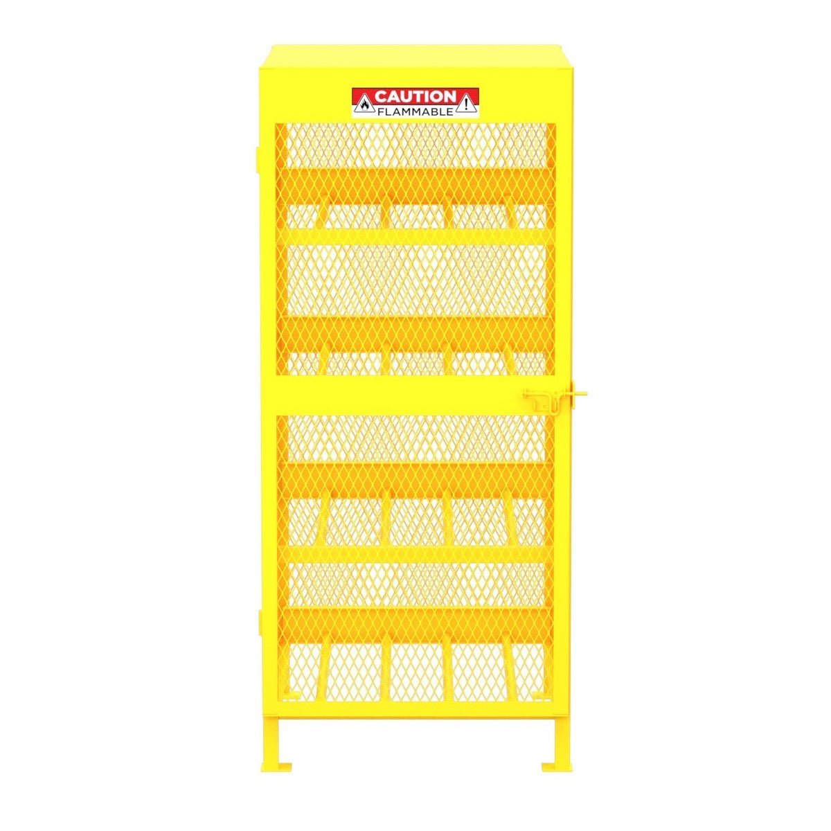Valley Craft Steel Gas Cylinder Cabinet, 71" High, Yellow - photo 4