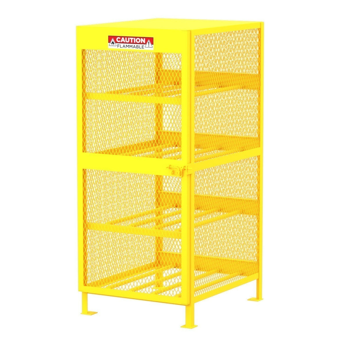 Valley Craft Steel Gas Cylinder Cabinet, 71" High, Yellow - photo 5